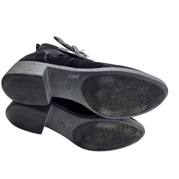 Rampage Round Toe Left Hook Western Ankle Boots Block Heel Black Size 6M - Picture 9 of 9